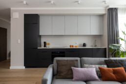 projektant wnetrz gdansk mieszkanie 70 m2 czarna kuchnia projektowanie wnetrz architekt czajka wnetrza